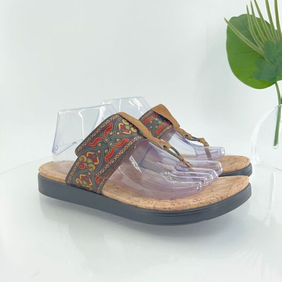 Alegria Women Moxi Sandal Size 40 10 Free Spirit Saddle Platform Slide Thong - Picture 2 of 14